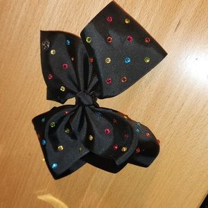 3 fo 15 Bundle Jojo Siwa Dance It Out Black Bow with Colored Gemstones